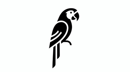 Profile of a tropical parrot macaw logo. © Swiftblade5