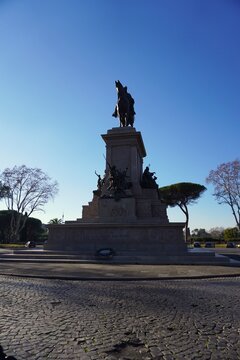Giuseppe Garibaldi monument in rome italy
