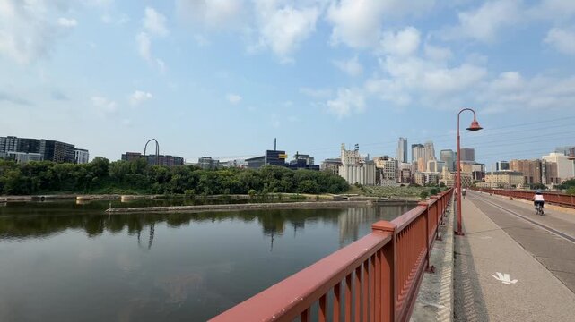 Downtown Minneapolis Mill Ruins Park Walk 