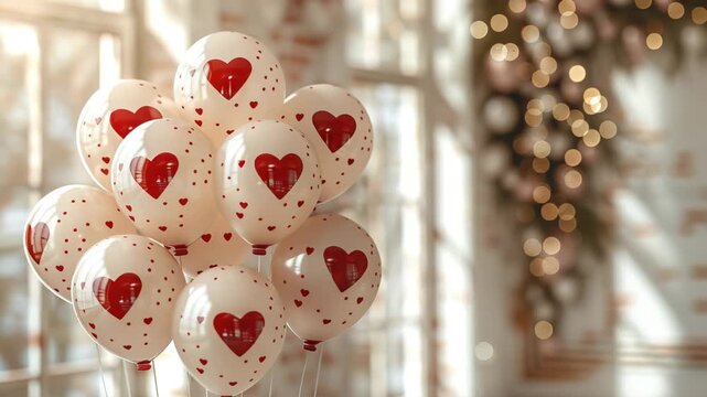 balloons with hearts