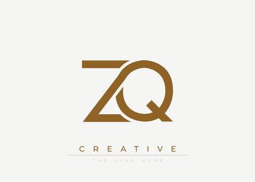 ZQ Creative Minimalist Logo Design For Branding And Modern Corporate Identity. letter logo design