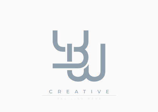 YW Creative Minimalist Logo Design For Branding And Modern Corporate Identity. letter logo design