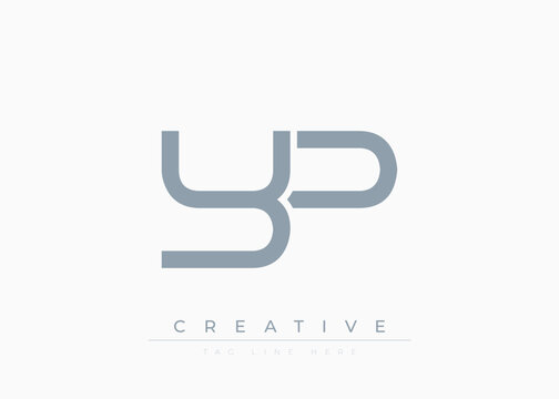 YP Creative Minimalist Logo Design For Branding And Modern Corporate Identity. letter logo design