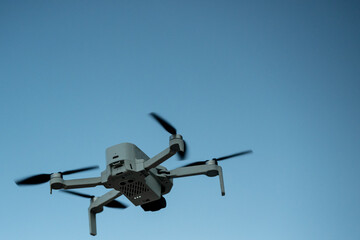 Fototapeta premium Drone in Flight – Clean Blue Sky