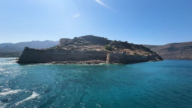 Elunda landscape, island of Spinalonga, Crete, Greece
