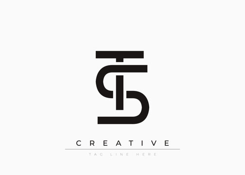 TS Creative Minimalist Logo Design For Branding And Modern Corporate Identity. letter logo design