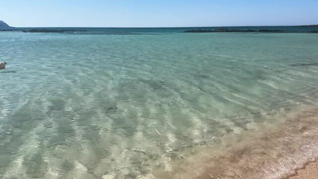 beautiful nature of Balos beach, Crete Greece, toned