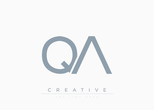 QA Creative Minimalist Logo Design For Branding And Modern Corporate Identity. letter logo design
