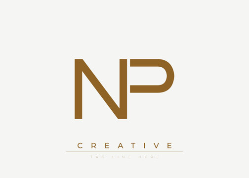 NP Creative Minimalist Logo Design For Branding And Modern Corporate Identity. letter logo design