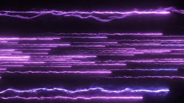 Glowing purple neon horizontal lines on black background