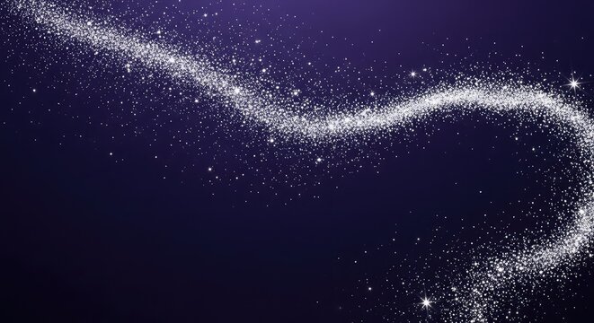 Shimmering silver particles dance across a deep background, creating a magical atmosphere of sparkling light and festive winter elegance, shining, soft, style