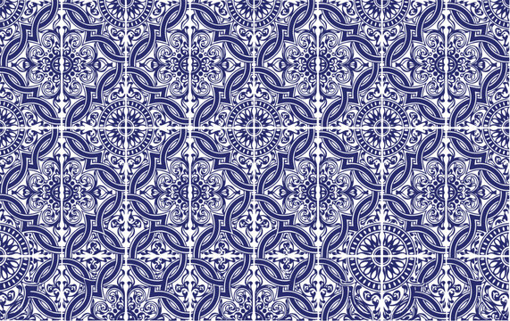 Vector pattern, Portuguese tiles, Spanish tiles, ceramic tile, tile pattern, ornamental pattern, azulejo, azulejo.