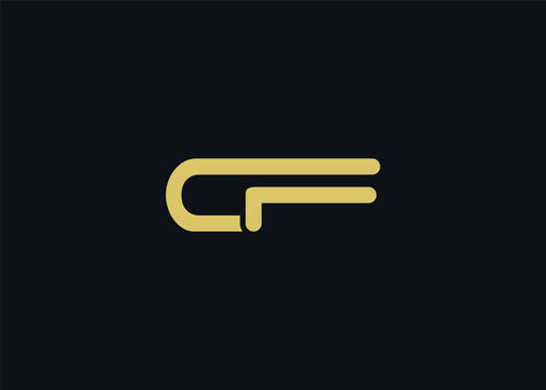 Text CF logo design. This monogram Logo Mark for Branding and Corporate Identity