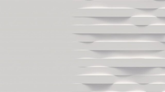 Stripes on the surface. Bright, milky wave abstract motion background. Seamless loop. Copy space