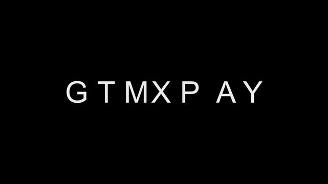 Futuristic random text animation featuring the word gateway. Ideal for technology related designs, cyber security, HUD displays, technology presentations. 