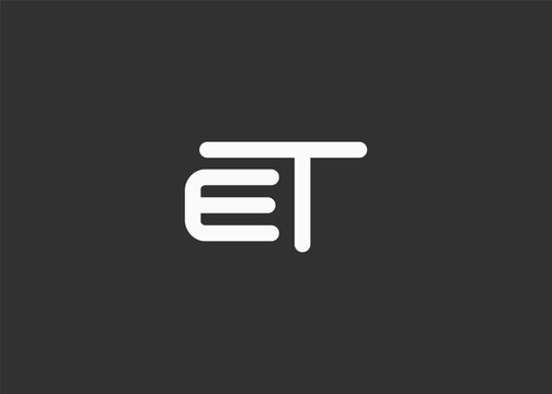 Text ET logo design. This monogram Logo Mark for Branding and Corporate Identity