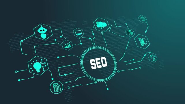 Search Engine Optimization Analytics Interface Built for Business Motion Design.