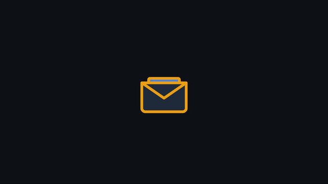 Minimalist envelope animation: digital communication and email concept for business interface 4k message