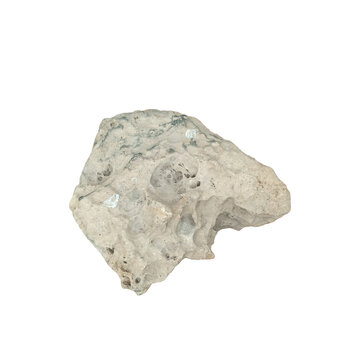 Detailed macro view of a porous grey mineral rock pumice isolated rough natural texture for geology study earth science art