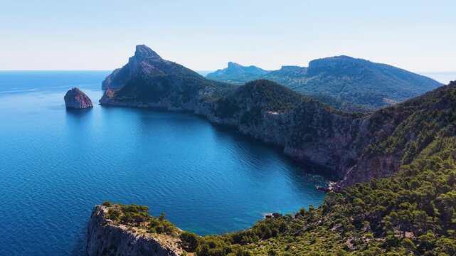 beautiful details of Cape Formentor, Mallorca at summer, Spain