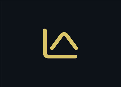 Text LA logo design. This monogram Logo Mark for Branding and Corporate Identity