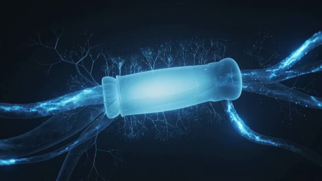 Sparking cylinder sending braided ribbons, sprouting filaments, radiating energy and sparks in void
