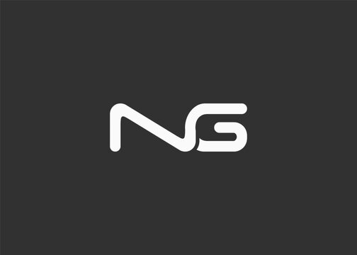 Text NG logo design. This monogram Logo Mark for Branding and Corporate Identity