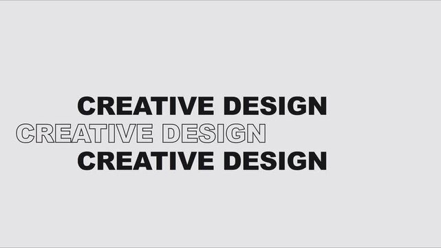 Minimalist creative kinetic typography motion for modern branding and corporate presentations animation 4k
