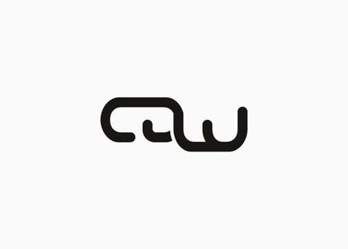 Text QW logo design. This monogram Logo Mark for Branding and Corporate Identity