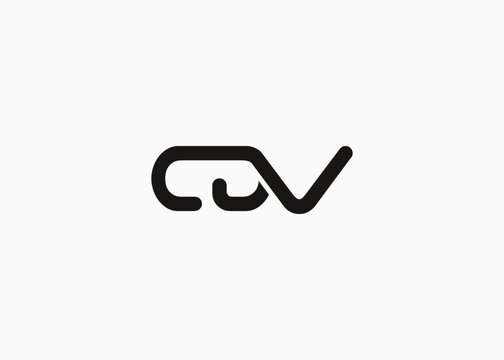 Text QV logo design. This monogram Logo Mark for Branding and Corporate Identity