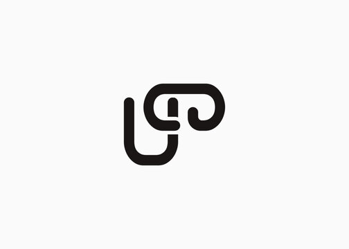 Text UQ logo design. This monogram Logo Mark for Branding and Corporate Identity