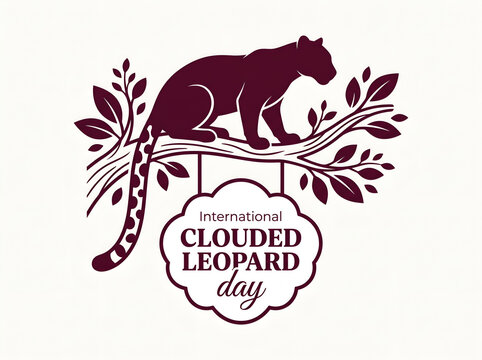 International Clouded Leopard Day Wildlife Conservation Logo Design