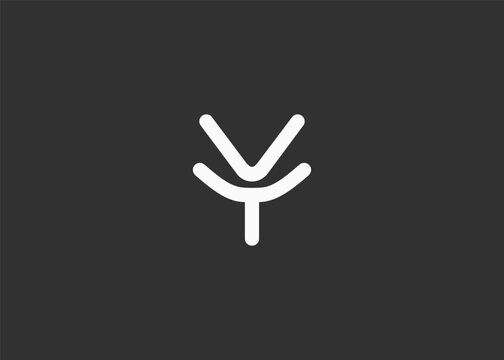 Text VY logo design. This monogram Logo Mark for Branding and Corporate Identity