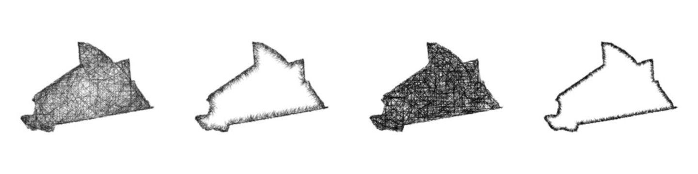Sketch Schenectady outline map design set