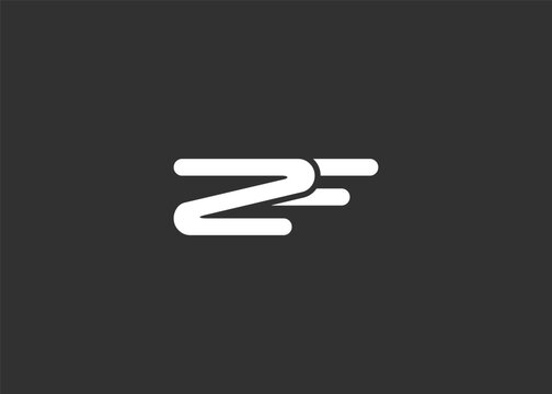 Text ZF logo design. This monogram Logo Mark for Branding and Corporate Identity