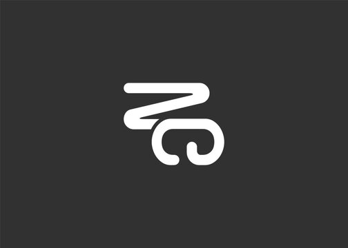 Text ZQ logo design. This monogram Logo Mark for Branding and Corporate Identity