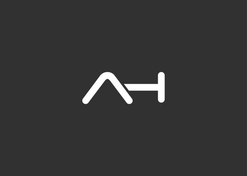 Text AH logo design. This monogram Logo Mark for Branding and Corporate Identity