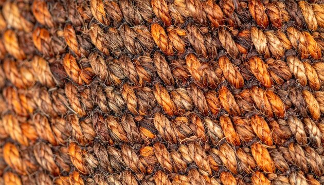 Close Up Texture of Brown and Orange Melange Knitted Fabric
