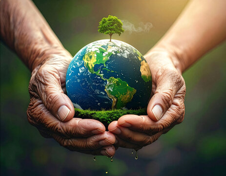 Passing the Earth between generations , a symbol of environmental responsibility