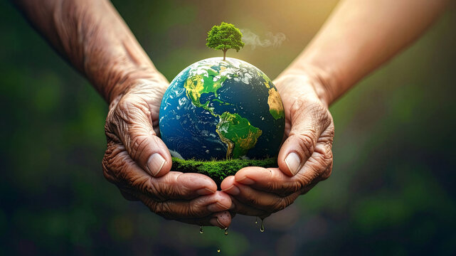 Passing the Earth between generations , a symbol of environmental responsibility