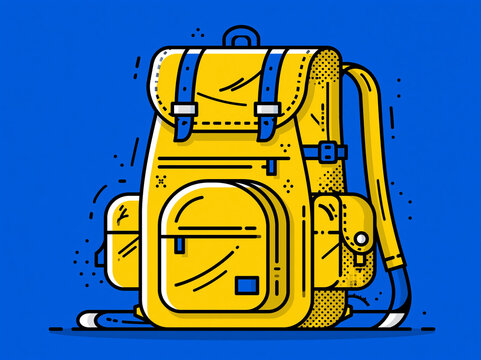 Back to School Concept with School Supplies on Colorful Background, 