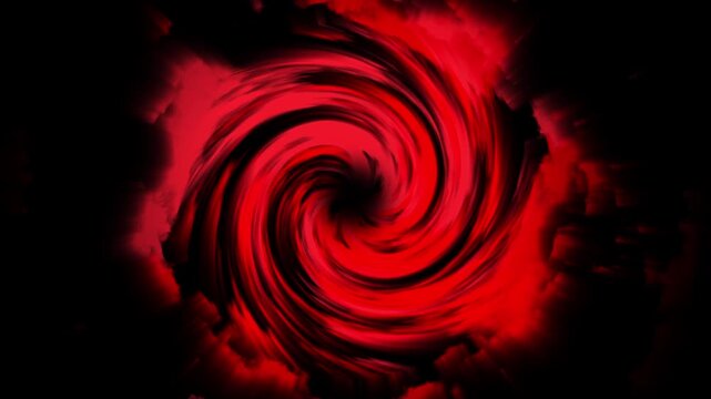 Animation of the absorption of matter by an abstract black hole. Rushing with a swirl to the center of the blue and white tongues of matter. Abstract tunnel.4k video.