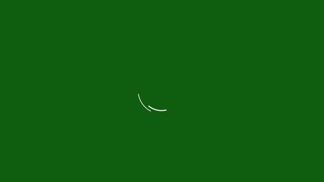Loading wheel animation ui icon spinning circle motion graphics smooth fade dots buffering indicator seamless loop green background minimal 4k video element