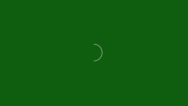 Spinning circle loading animation ui motion graphics fading dots smooth rotation buffering effect seamless loop green screen chroma key ready minimal 4k overlay element