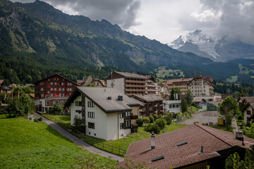 Fototapeta premium Views from the village of Wengen, Switzerland