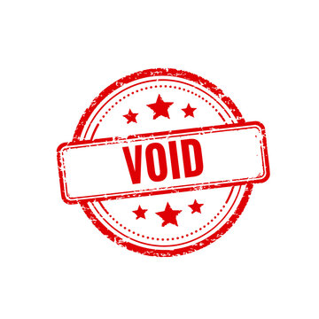 Red void stamp sign with grunge texture