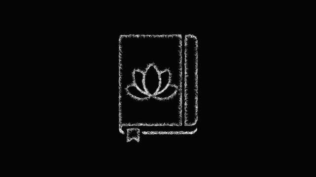 Sketch yoga journal icon animation - smooth progressive reveal