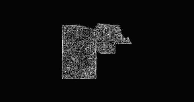 Sketch Maricopa outline map animation - smooth progressive reveal
