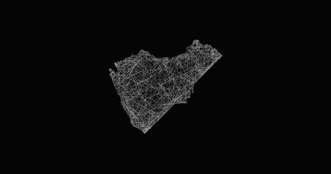 Sketch Mariposa outline map animation - smooth progressive reveal