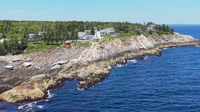 Aerial view of Pemaquid Light House